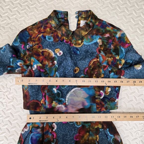 Erdem Midi Dress Womens 4 US Embroiderd Colorful Bolero Designer Runway England - Picture 9 of 11